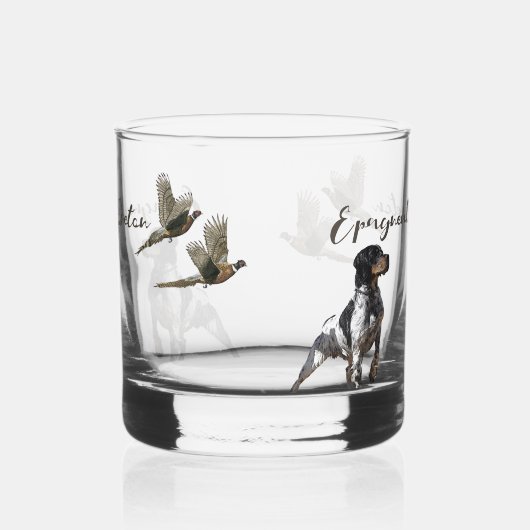 Brittany Spaniel Whiskey Glass Whisky Glas (Links)