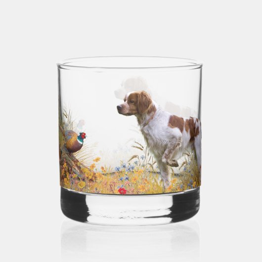 Brittany Spaniel Whiskey Glass Whisky Glas (Achterkant)