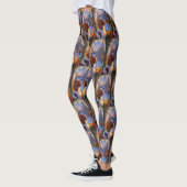 Brittany Spaniel with Christmas Lights Holiday  Leggings (Links)
