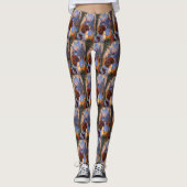 Brittany Spaniel with Christmas Lights Holiday  Leggings (Voorkant)