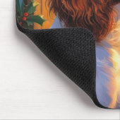 Brittany Spaniel with Christmas Lights Holiday Muismat (Hoek)