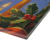 Brittany Spaniel with Christmas Lights Holiday  Snijplank (Hoek)