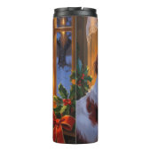 Brittany Spaniel with Christmas Lights Holiday Thermosbeker (Achterkant)