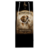 Brittany Spaniel & Woodcock Hunt Wijn Cadeautas (Achterkant)