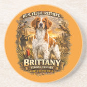 Brittany Spaniel Zandsteen Onderzetter (Voorkant)