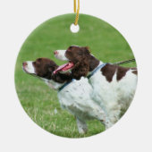 Brittany Spaniels Keramisch Ornament (Voorkant)