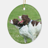 Brittany Spaniels Keramisch Ornament (Links)