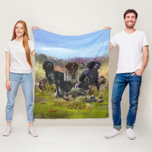 Brittany Spaniels, Vogeljacht Fleece Deken