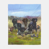 Brittany Spaniels, Vogeljacht Fleece Deken (Voorkant)
