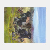 Brittany Spaniels, Vogeljacht Fleece Deken (Voorkant (Horizontaal))