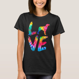 Brittany Tie Dye Love Dog Dad T-shirt
