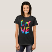 Brittany Tie Dye Love Dog Dad T-shirt (Voorkant volledig)