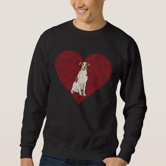 Brittany Valentines Day Dog Love Fingerprint Trui (Voorkant)