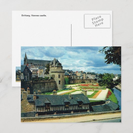 Brittany, Vannes castle, Briefkaart (Voorkant / Achterkant)