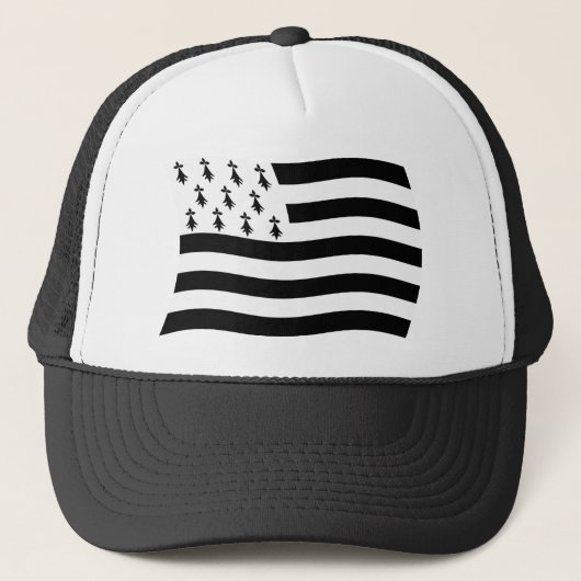 Brittany Vlag Hoed Trucker Pet (Voorkant)