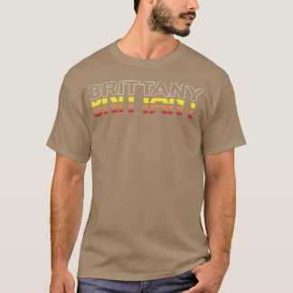 Brittany voornaam grappige vintage zonsondergang B T-shirt