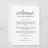 Brittany Wedding Welcome Letter and Itinerary (Voorkant)