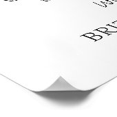 Brittany White Unplugged Ceremony Wedding Sign Poster (Hoek)