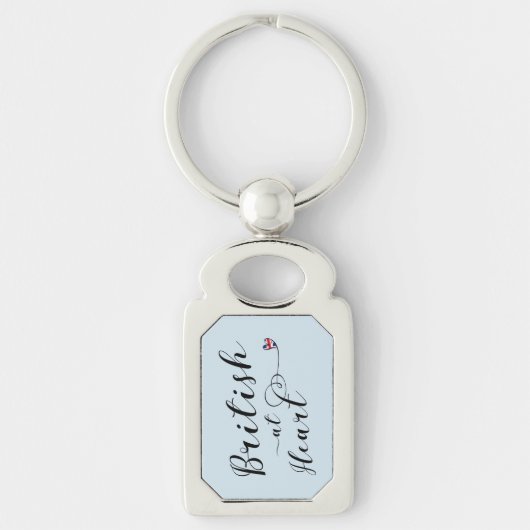Britten bij hartkeyring, Groot-Brittannië Sleutelhanger (Voorkant)