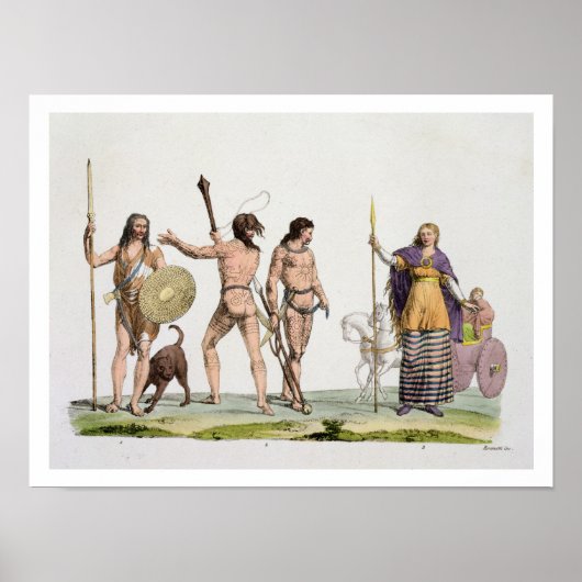 Britten, Caledoniërs en koningin Boadicea, bord 4 Poster (Voorkant)