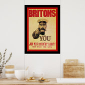 Britten ~ Doe mee met het leger van uw land! Poster (Keuken)