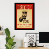 Britten ~ Doe mee met het leger van uw land! Poster (Thuiskantoor)