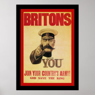 Britten ~ Doe mee met het leger van uw land! Poster