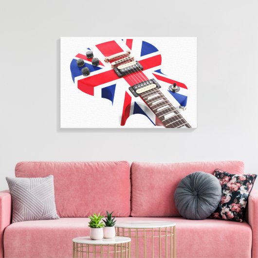 BRITTEN KOMEN GITAAR 16x24 Canvas Afdruk (Insitu (Woonkamer))