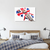 BRITTEN KOMEN GITAAR 24x36 Canvas Afdruk (Insitu (Slaapkamer))
