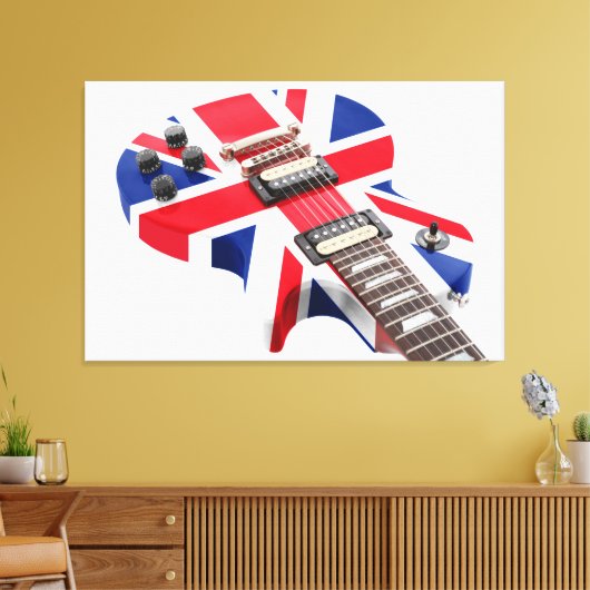 BRITTEN KOMEN GITAAR 32x48 Canvas Afdruk (Insitu (Woonkamer))