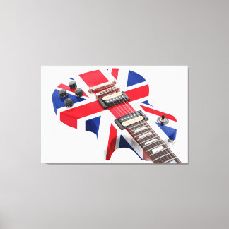 BRITTEN KOMEN GITAAR 32x48 Canvas Afdruk