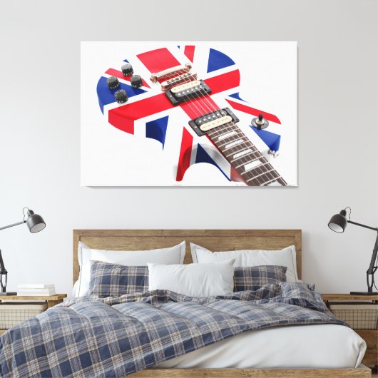 BRITTEN KOMEN GITAAR 32x48 Canvas Afdruk (Insitu (Slaapkamer))