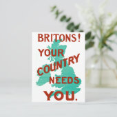 Britten! Uw land heeft u nodig Briefkaart (Staand voorkant)