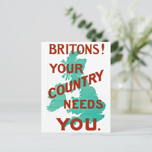 Britten! Uw land heeft u nodig Briefkaart (Staand voorkant)