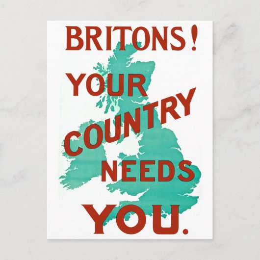 Britten! Uw land heeft u nodig Briefkaart (Voorkant)