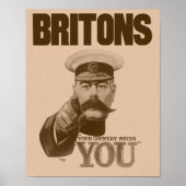 Britten Uw land heeft u nodig - Lord Kitchener Poster (Voorkant)