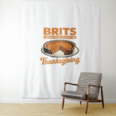 Britten Weten Hoe Te Eten Op Thanksgiving Oversize Wandkleed (In situ)