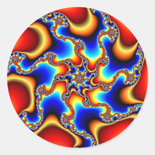 Brittle - Fractal Ronde Sticker (Voorkant)