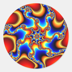 Brittle - Fractal Ronde Sticker