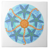 Brittle Starfish Mandala Tile Tegeltje (Voorkant)