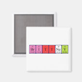 Brittney periodieke lijstnaam magnet (Voorkant / Achterkant)