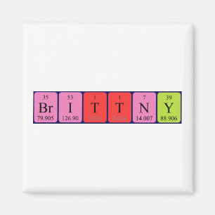 Brittny periodieke lijstnaam magnet