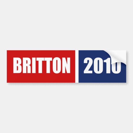 BRITTON 2010 BUMPERSTICKER (Voorkant)