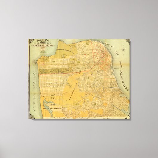 Britton and Rey's Guide map Canvas Afdruk (Voorkant)