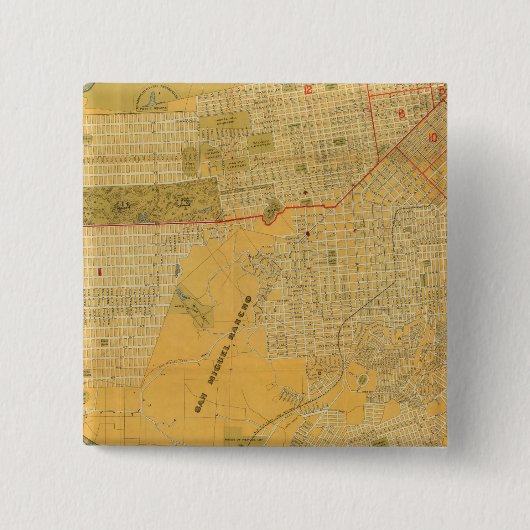 Britton and Rey's Guide map Vierkante Button 5,1 Cm (Voorkant)