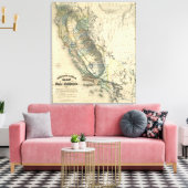 Britton and Rey's Map of California Canvas Afdruk (Insitu (Woonkamer))
