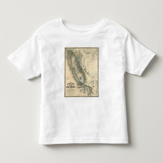 Britton and Rey's Map of California Kinder Shirts (Voorkant)