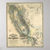 Britton and Rey's Map of California Poster (Voorkant)