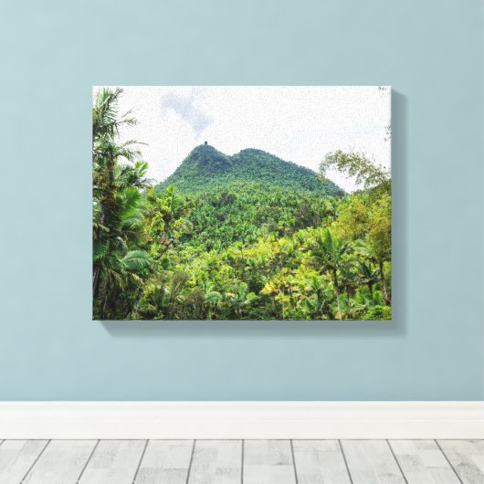 Britton en el-yunque landschap canvas afdruk (Insitu (Houten vloer))