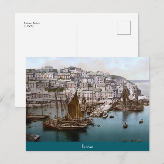Brixham, Engeland (1900) Briefkaart (Voorkant / Achterkant)